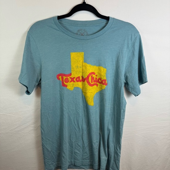 Tumbleweed TexStyles Blue and Yellow Short Sleeve T-Shirt Mens Size M - Picture 1 of 5